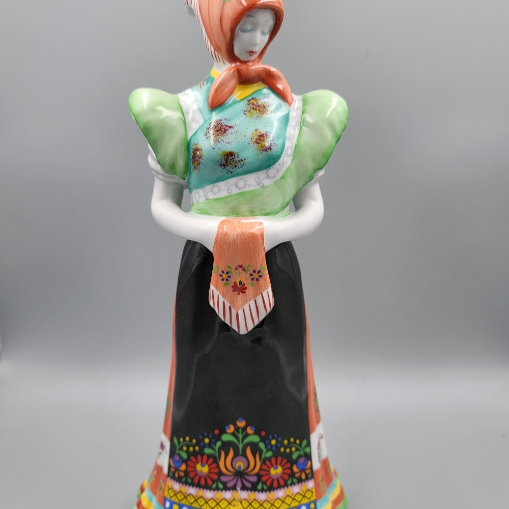 Hollohaza Hungary Porcelain Lady Figurine 11